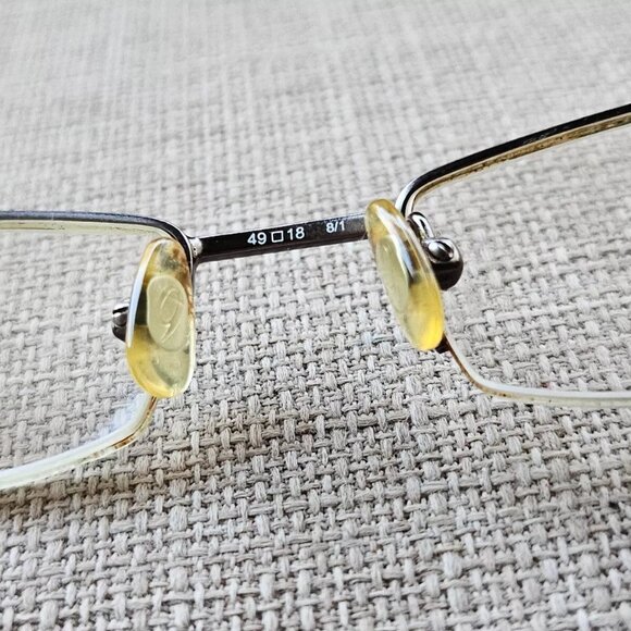 Nine West Vintage Eyeglasses Half Rim Olive/Gold Tone Glasses - Picture 10 of 12